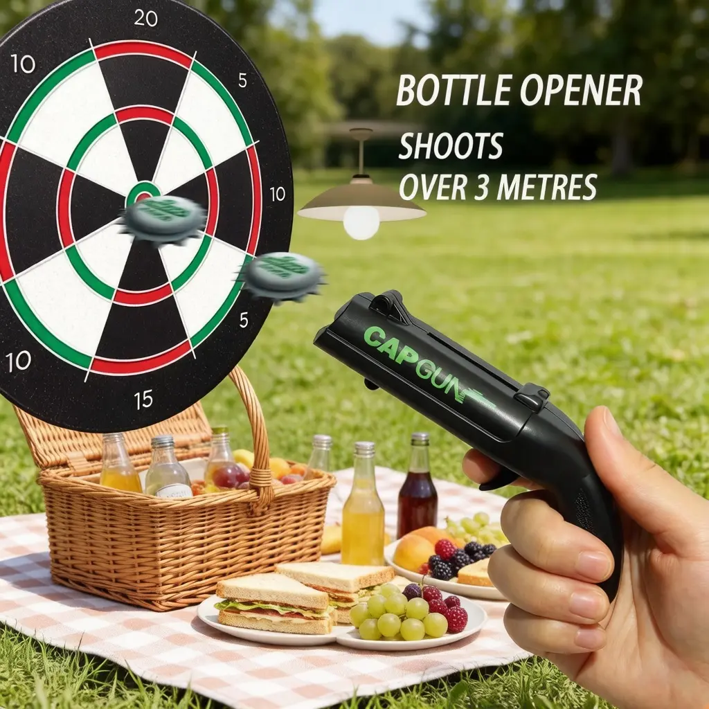Creative Bottle Opener - Kitchen Utensils for BBQ, Birthday Use; Pull the Trigger to Pop the Cap, Shoot First Then Drink Later