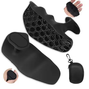 Wankam MaxGrip Workout Grip for Maximum Strength-Anatomical Design for Improved Performance,Silicone Material, Black,Hand & Forearm Exercise Grip Strengthener