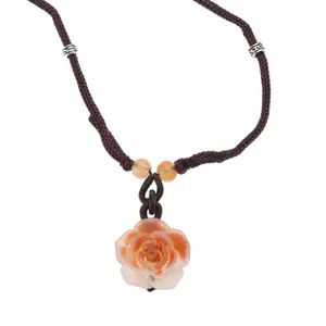 Flower Necklace Dainty Flower Round Bead Clavicle Chain Choker Daily Wear