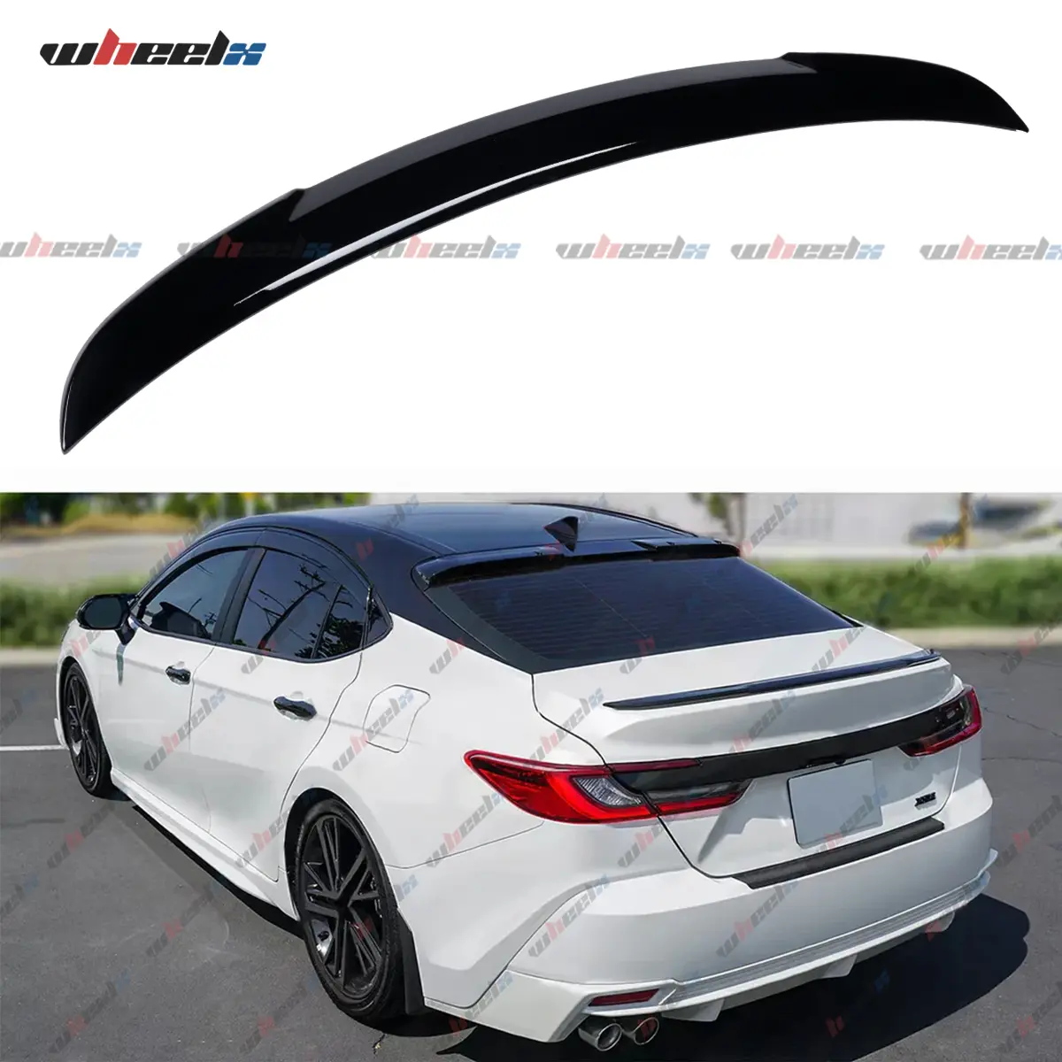 2025-2026 – Toyota Camry – OE-Style Trunk Spoiler , Glossy Black ABS Plastic Material Rear Wing, Factory-Spec High Mount Duckbill Exterior Accessory