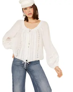 Revel Women's Crochet Blouse - Bb-10813Vc