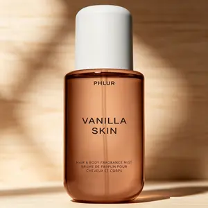 PHLUR Vanilla Skin Hair & Body Mist 8 Fl Oz 240ml, Warm Sophisticated Vanilla Fragrance Spray for Women, Elegant Blend of Spicy Pink Pepper, Silky Cashmere Wood & Rich Sandalwood, Lightweight Dual-Use Scent Mist for Subtle All-Day Luxurious Aroma