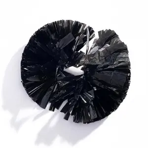 Anderson's Metallic Black Foil Baton School Spirit Shakers, 14" Cheerleader Pom Poms, Football, Basketball, Homecoming, Squad, Team, Party, Dance, Club, Performance, Fan Celebration, 2-Pack