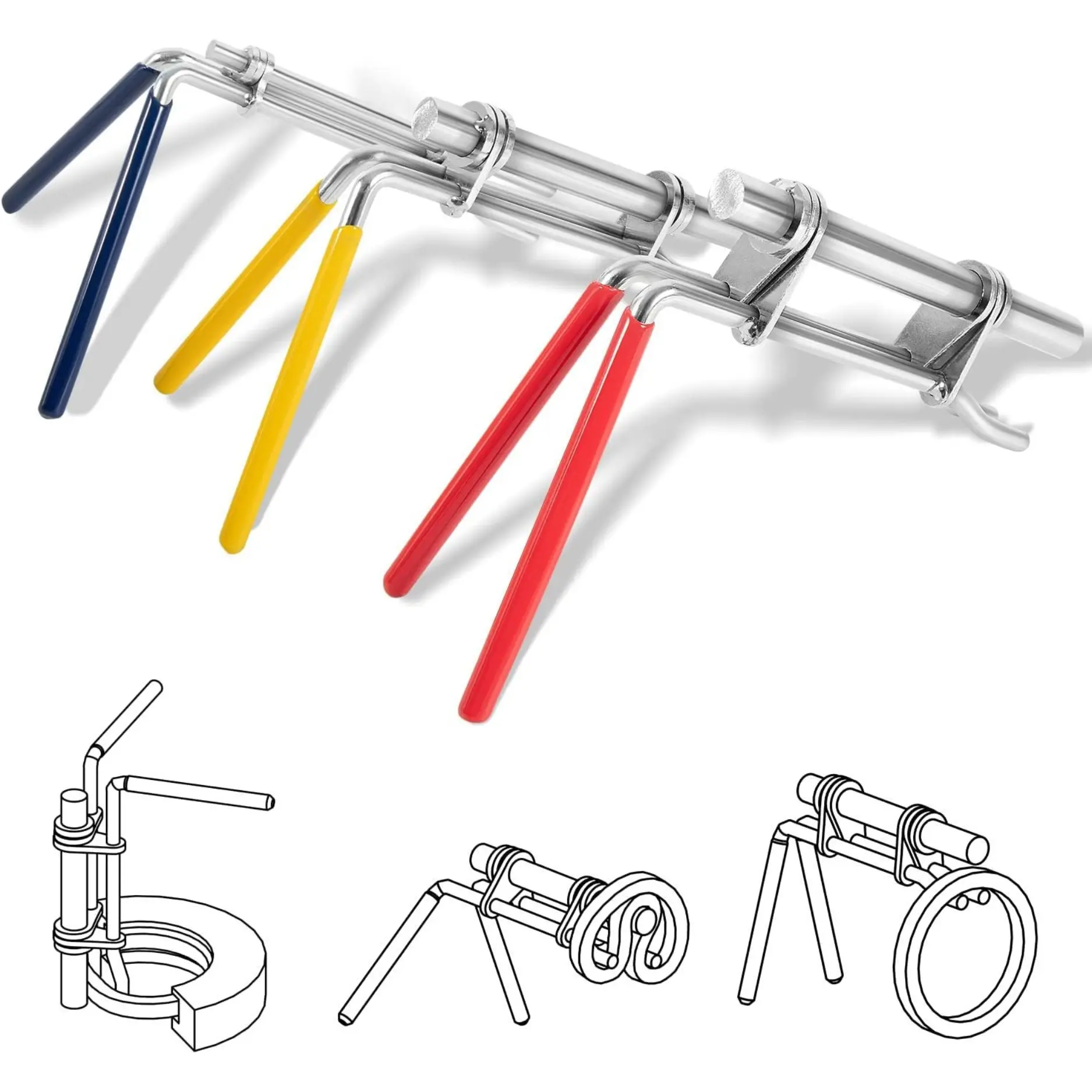 3 Pack Hydraulic Seal Installation Tool Kit, U-Cup Rod Seal Installer & Twistor Set for Hydraulic Cylinder Piston Repair and Seal Replacement
