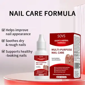 SOVS Triple Action Nail Care Liquid 0.5 Fl Oz | Hydrates, Strengthens, Brightens & Restores Natural Shine for Brittle Nails