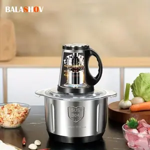 Stainless Steel Meat Grinding Machine, Large Capacity Electric Food Chopper, 3 Speed Food Processor, Dough Mixer for Vegetables, Garlic, Salads, Fruits, Kitchen Vegetable Slicer, Kitchen Appliance, Meat Grinders