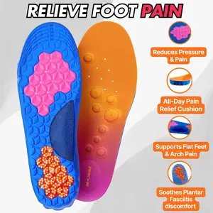 Akusoli CloudCush Orthopedic Insoles for Plantar Fasciitis Relief, Heel Pain, Flat Feet, Arch Support & Foot Fatigue – Shock Absorbing Shoe Inserts for Men & Women, Pressure Relief for Feet, Knees & Back, Trim-to-Fit All-Day Comfort for Work Shoes Daily