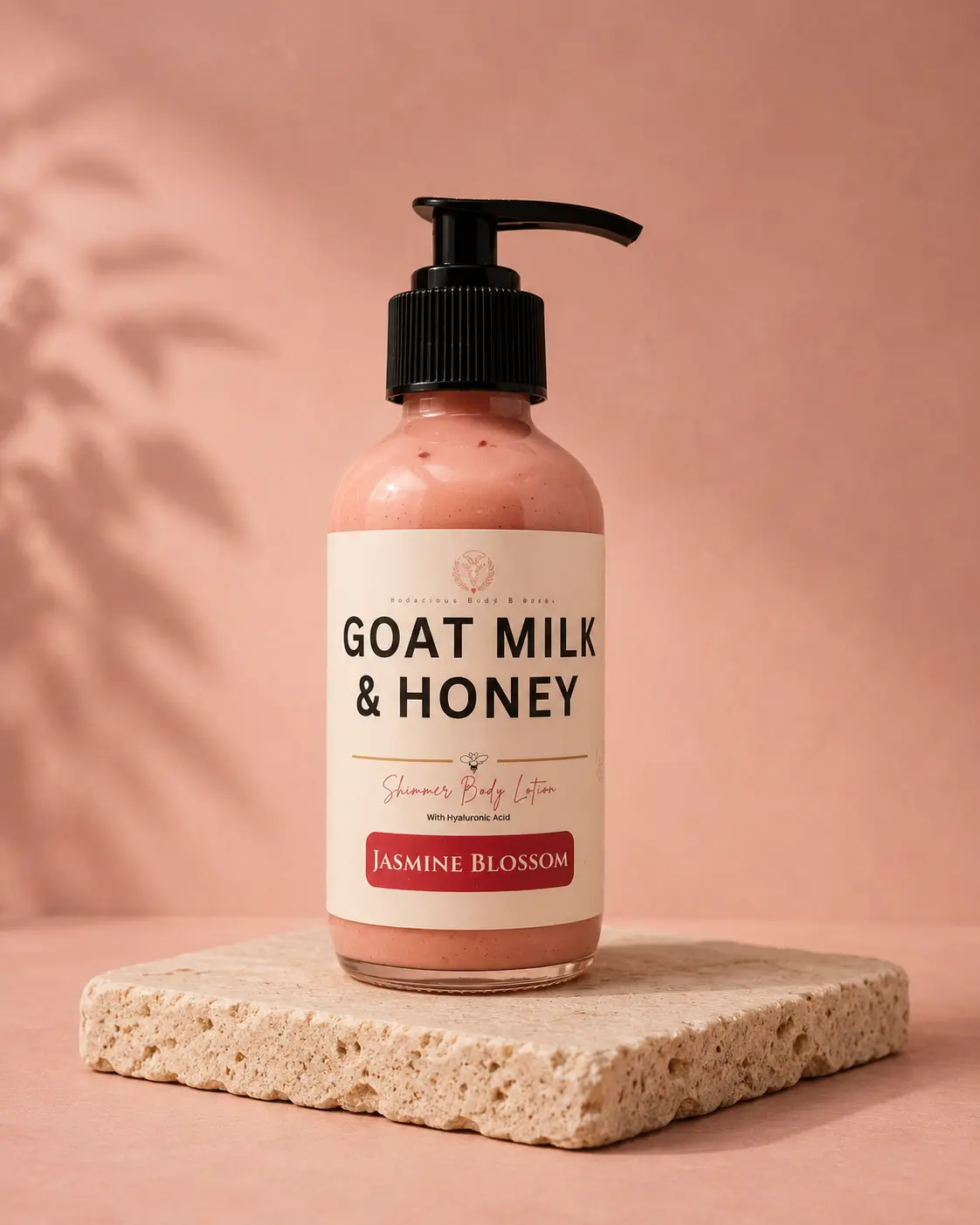 Goat Milk & Honey Shimmer Body Lotion | Hyaluronic Acid | Dry Skin Moisturizer | Aloe Vera  Body Lotion | 4 oz