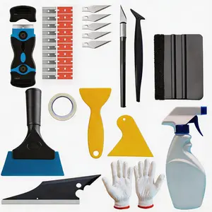 36-Piece Car Vinyl Wrap Tool Set – Felt Squeegee, Spray Bottle & Gloves for Window Tint, No Scratch DIY Installation Kit