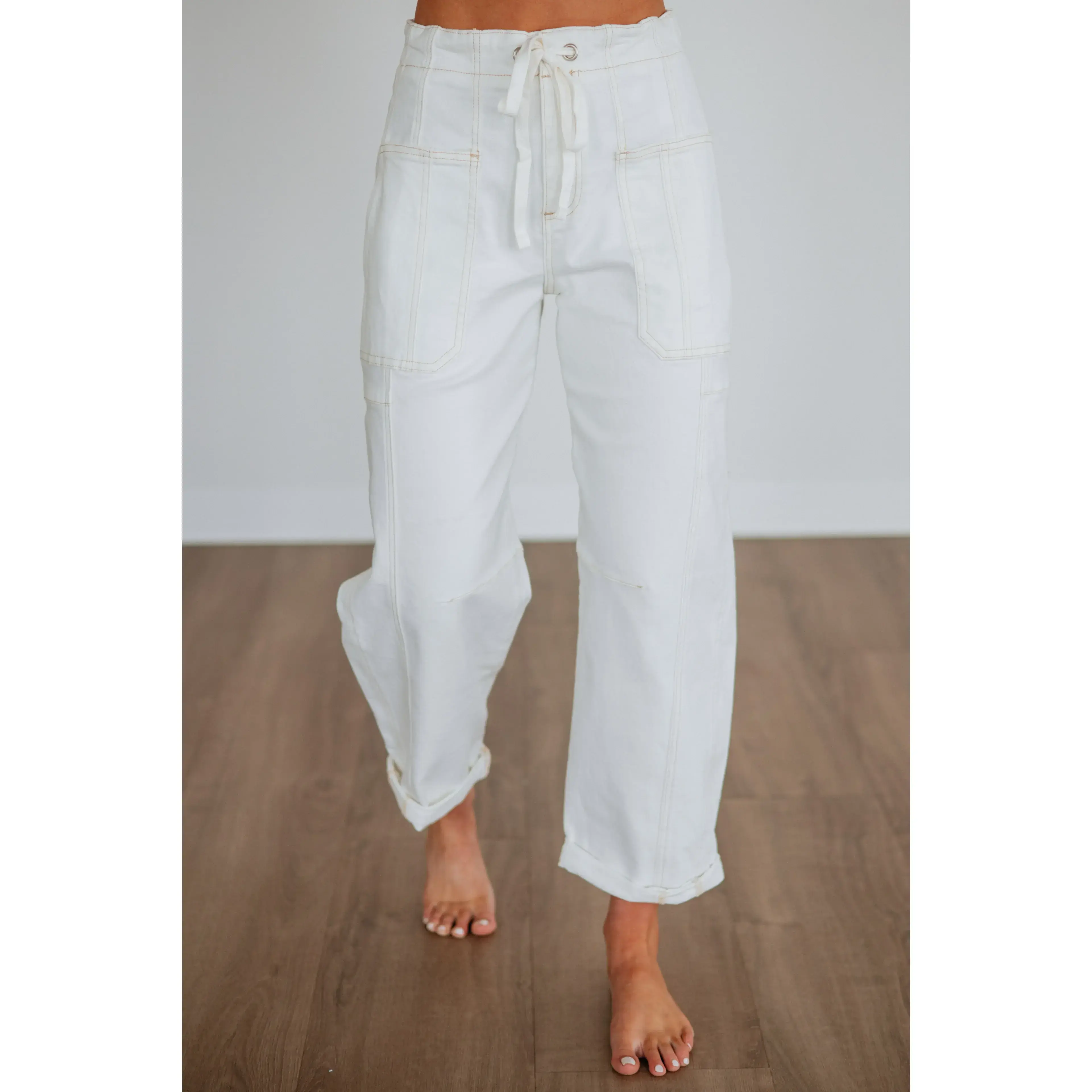 Kodi Risen Cargo Jeans - Cream