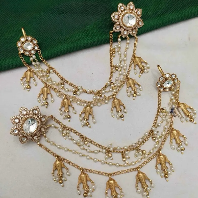 Premium Kundan Studs Earings style with saharas premium quality