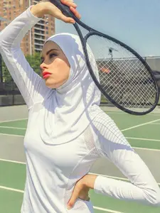 Women's Versatile Sports Quick-Dry Headscarf, Glitter Hijab Sun Protection, Instant Workout Hijab for Gym Outdoor Activities, Breathable, Stretchy Hijab