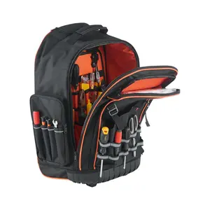 Heavy-Duty Rolling Tool Backpack with 72 Pockets, On-Wheels Tool Organizer Bag