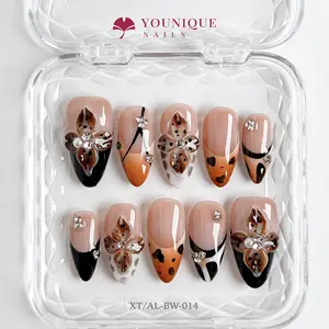 Younique Nails 2025 | XT Studio | Savannah Bloom  | 10PCS 100% Handmade Press-On Nails | Reusable Colorful Art