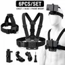New 6-Piece Sports Camera Accessories Kit - Plastic Vlog Accessories, Vlogging Equipment - Universal Adjustable Chest/Head POV Holders for GoPro, DJI Osmo, Smartphones - Hands-Free Gear for Cycling Outdoor Users