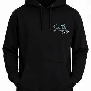 The Stronger Than The Storm Hoodie - Soft Durable Fabric for Everyday Wear Clean Minimal Look Powerful Message Relaxed Streetwear Style