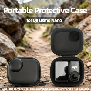 for DJI Osmo Nano Mini Carry Case, Grey/Black, Perfect Action Camera Accessories for Holiday Travel, Outdoor Sport and Party, Free Carabiner | All-round Protection | Protect Lens and Screen |  Lightweight Portable & Easy Storage | Ideal Gift for Nano User