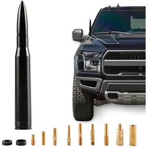 Universal Car Antenna Replacement Compatible with Ford Dodge Chevrolet GMC Jeep Toyota Truck Replacement Antenna - Made of Rugged Billet and Aluminum Black Car Accessories