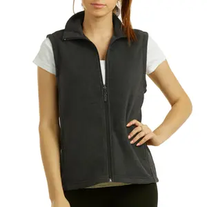 Women’s Polar Fleece Vest with Pockets Full Zip Up S-3XL Regular & Plus Sleeveless Lightweight Warm Outerwear Spring Fall Winter Womenswear Outdoor