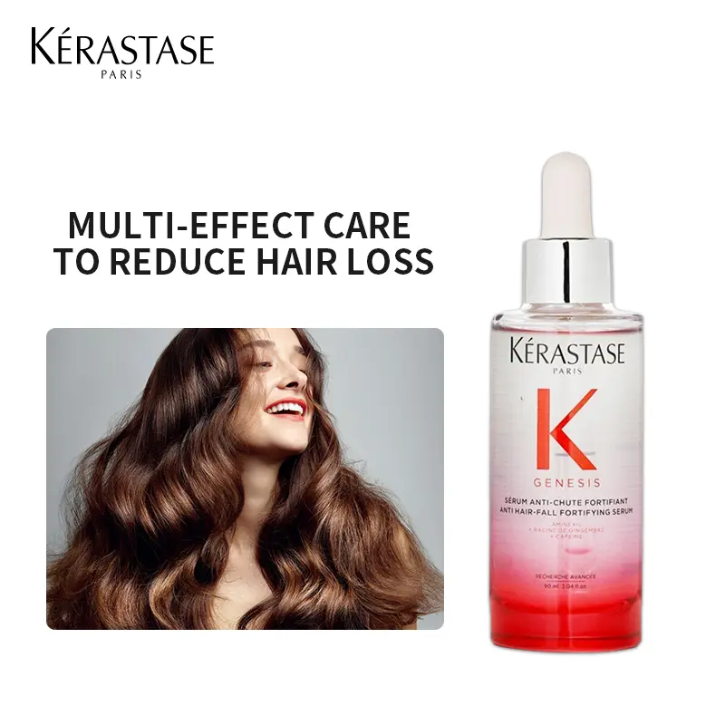 Kerastase Genesis Hair Serum | Daily Strengthening Treatment for Weak or Damaged Hair | Nourishes and Reinforces Hair | Anti-Breakage | Silicone-Free | For Weakened Hair | Serum Fortifiant ,90ml/3.04oz (Random Packing)