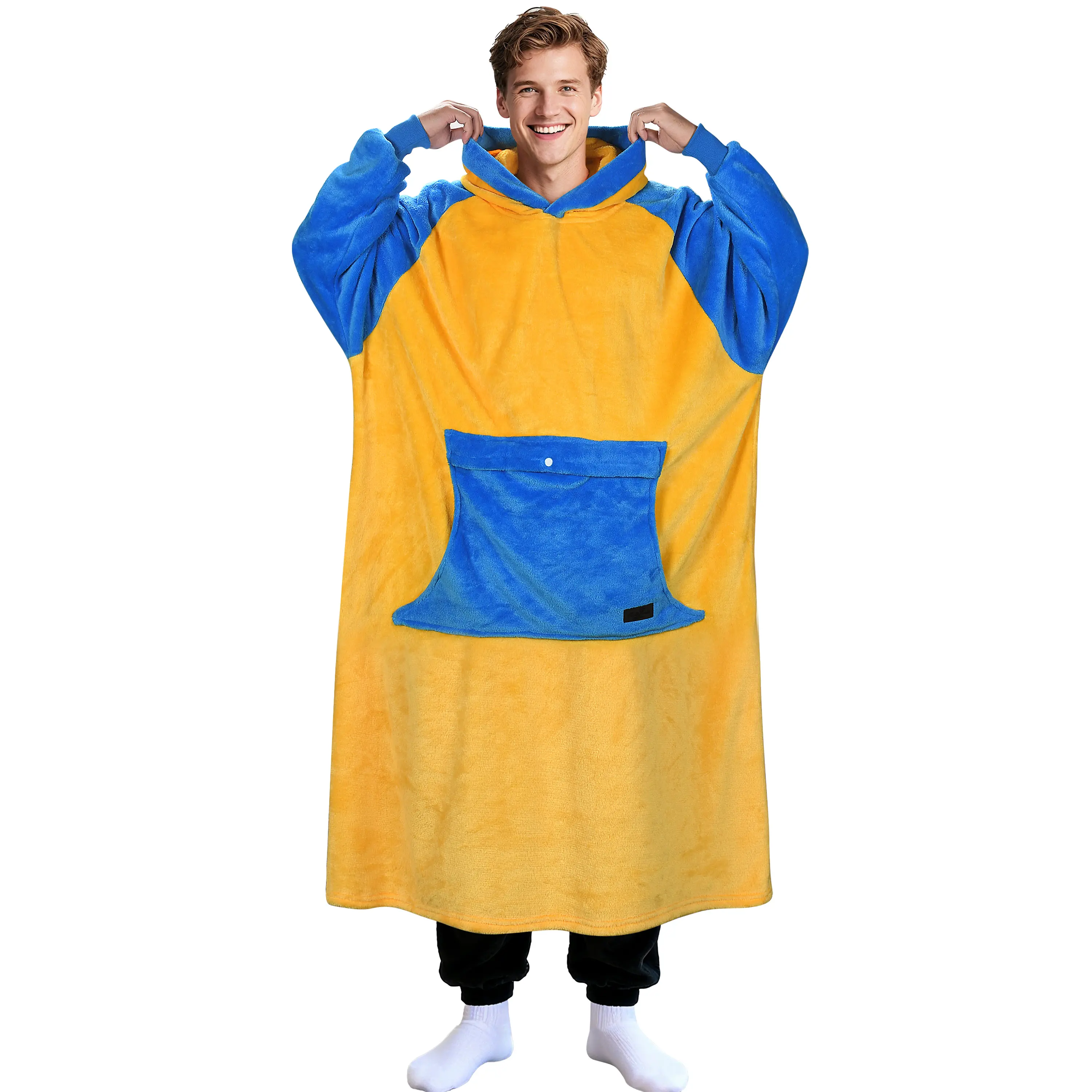 Oversized Hoodie Blanket Sweatshirt, Comfortable Sherpa Lounging Pullover for Adults, Gifts for Women