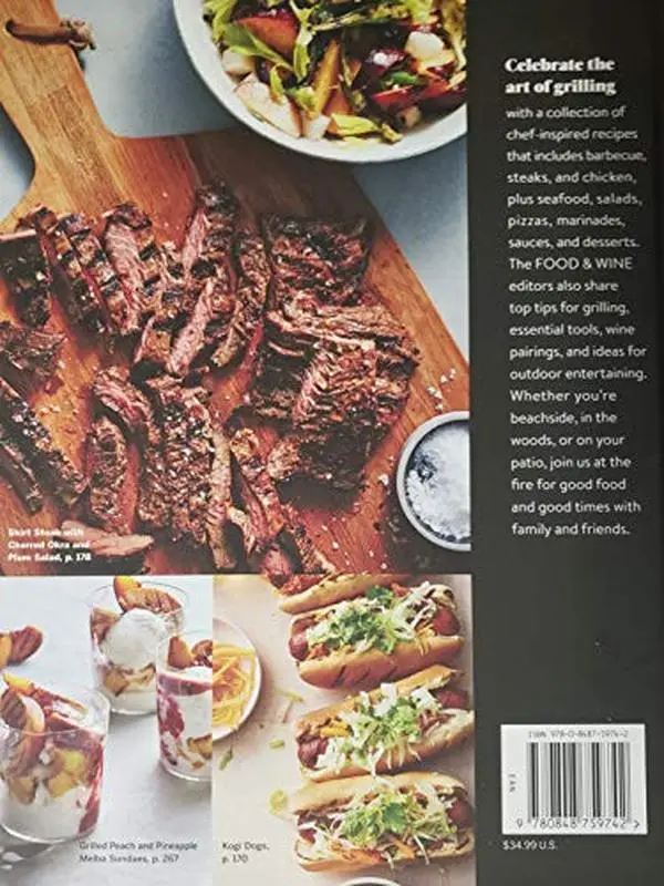 USED Book - Grilling 175 Recipes + Ideas for Outdoor Entertaining by Food And Wine (Paperback)