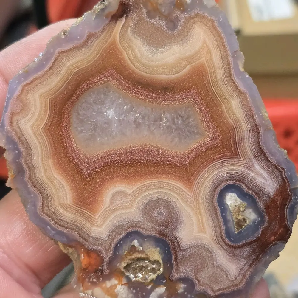 Laguna Agate Slab - Natural Polished Gemstone Slab for Jewelry Making, Home Decor