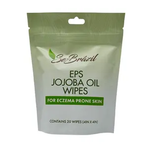 Se-Brazil EPS Jojoba Oil Wipes 20ct for Eczema Prone Skin FRAGRANCE-FREE