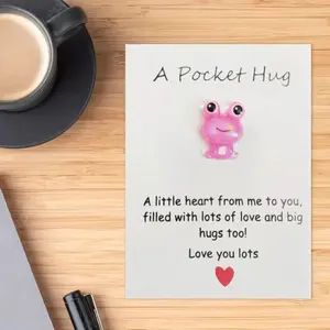 35/40/80/160Pack Gradient Heart Pocket Hug Cards, Resin Love & Care Mini Greeting Cards, Waterproof Multipurpose Decor, Inspirational Mini Cards for Family, Friends, Christmas, New Year, Birthday, Wedding, Thanksgiving, Unique Gifts, Sweet Treats for