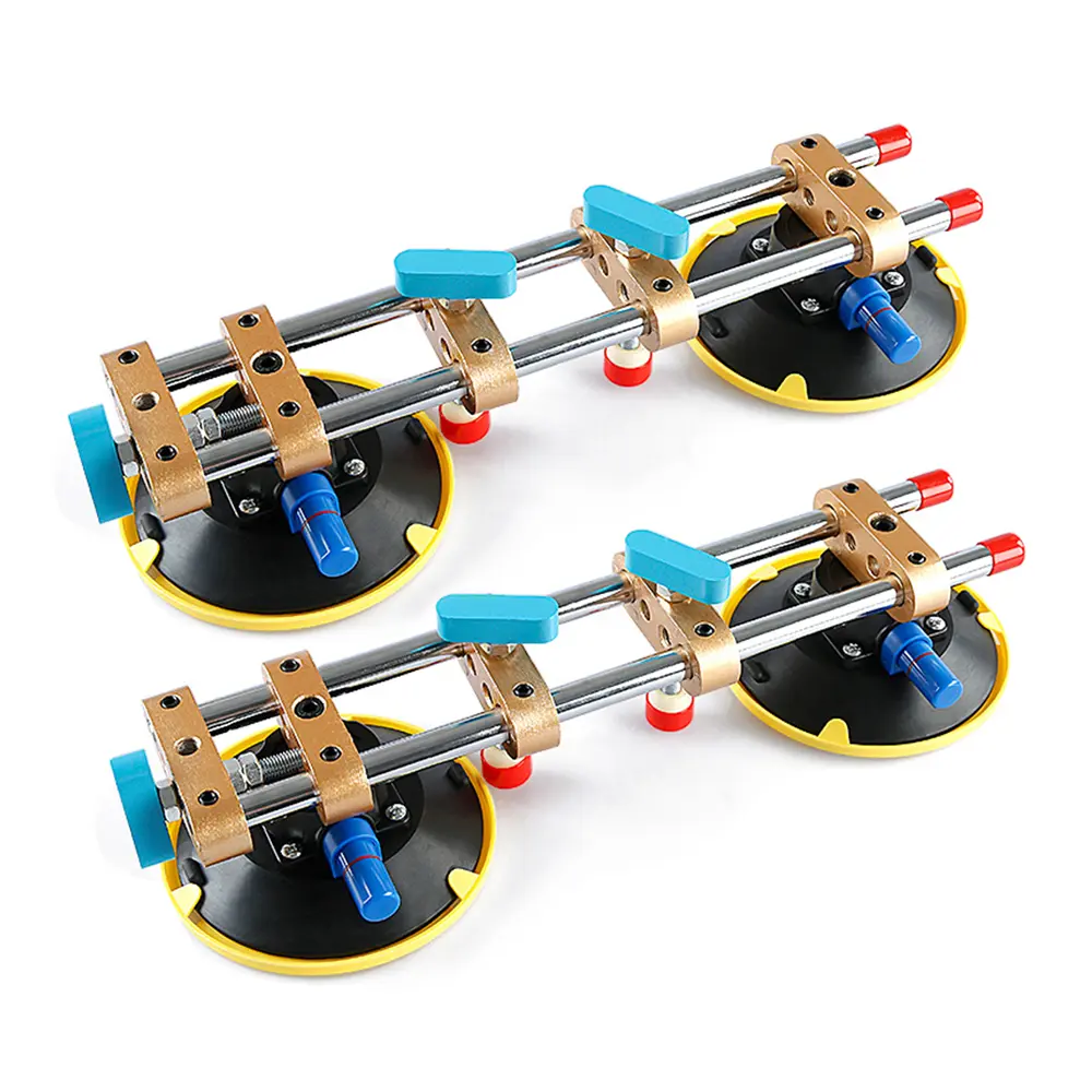 2PCS 6Inch Vacuum Seam Leveling Suction Cup Tool Pro Kit - Countertop Clamp for Quartz/Granite/Marble Slab Installation with Gap Adjustment Tool fathersdaygift Tool Accessories Heavy Duty