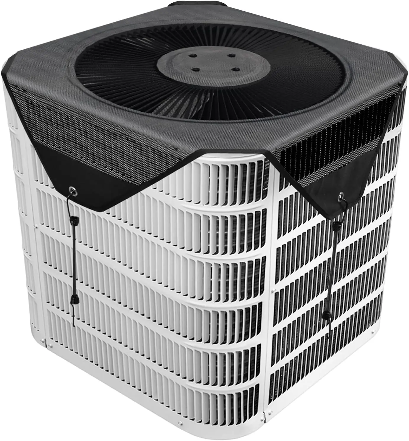 Outdoor air conditioning unit cover; central air conditioner cover measuring 28 inches by 28 inches; universal mesh top cover for all seasons