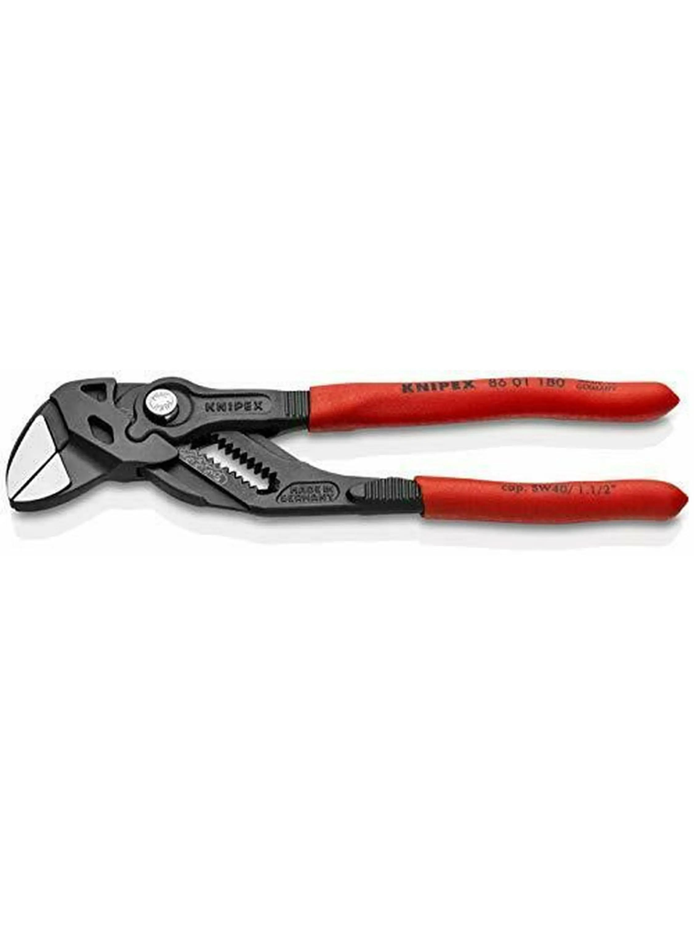 Knipex CR-V Parallel Locking-Jaw Pliers Wrench, Chrome Vanadium Forged Steel Hand Tool, 0.49 lbs Black, 15 Adjustment Positions, Adjustment Scale for Presetting, Secure Gripping & Bending, 0 Backlash