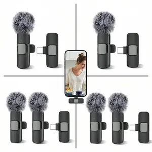 Professional wireless lavalier microphone, a card style microphone suitable for smartphones and laptops, ideal for video recording, live streaming, and interviews