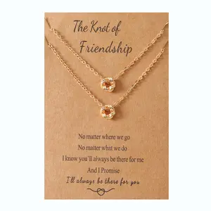 Best Friend Necklace Knot Pendant Matching Friendship Necklaces Jewelry