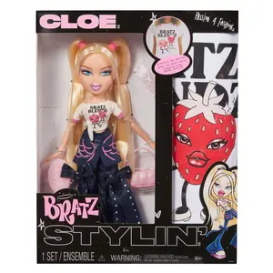 Bratz Stylin' Cloe Fashion Doll with Customizable T-Shirt for You and Accessories