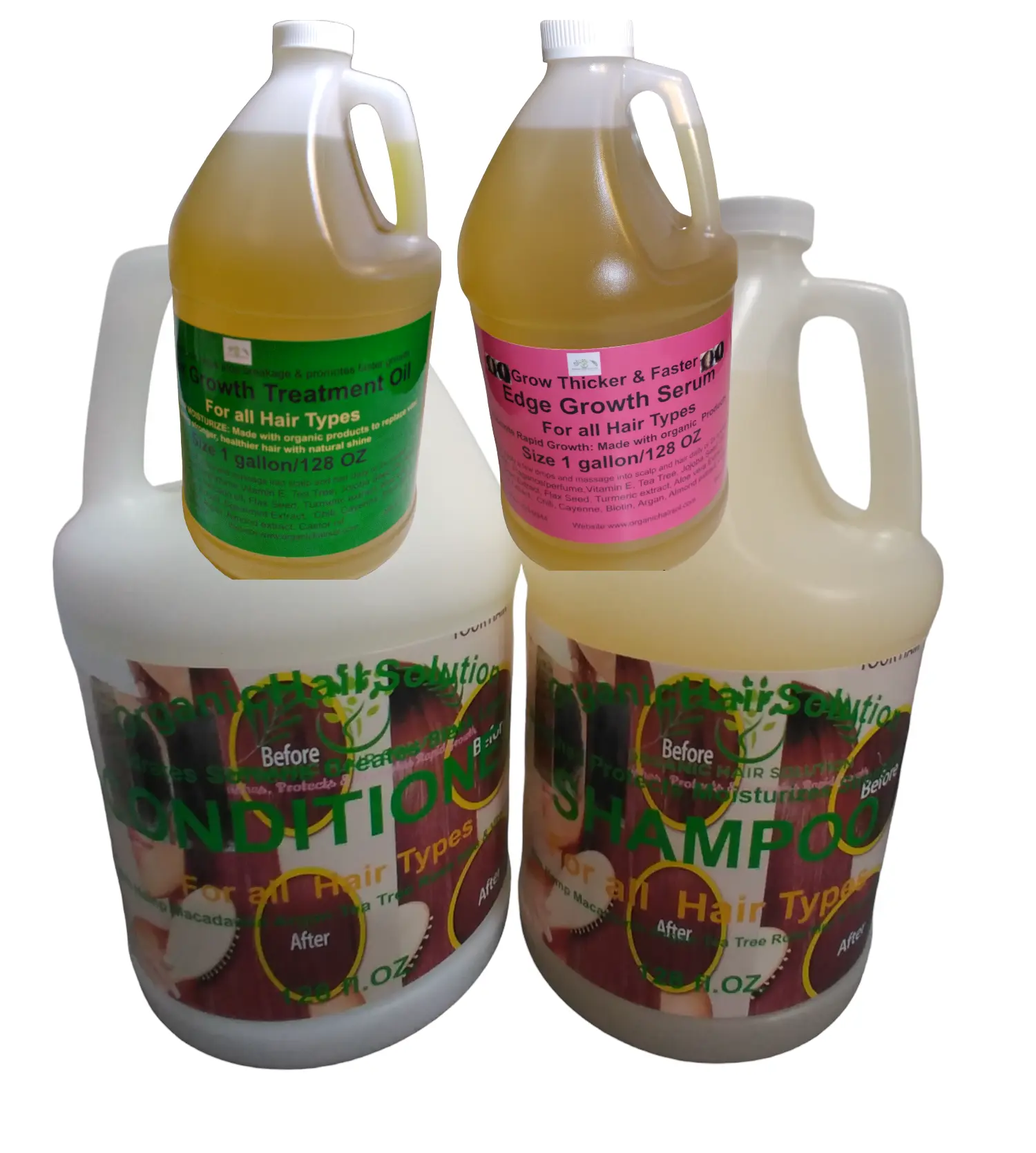 WHOLESALE-HAIR CARE-PRIVATE LABELS- (4 Gallons)  SHAMPOO-CONDITIONER- Hair GROWTH OIL-GROWTH SERUM-with Peppermint Oil, Tea Tree Oil, Argan oil, Jojoba seed, Avocado oil, Castor oil, Sweet Almond, Vitamin E Oil for Scalp and Hair