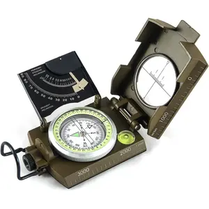 Multifunctional Military Sighting Navigation Compass with Inclinometer |   Impact Resistant & Waterproof Compass  Hiking, Camping