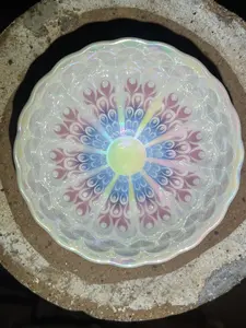 Luminous white shell cup emits light teacup