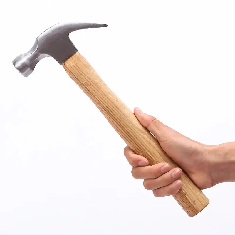 1pc 13" Wood Handle Claw Hammer, high-carbon steel construction with wooden handle, comfortable and durable. Ideal for home renovation, emergency escape, auto repair, household installations, carpentry, blacksmithing, and mechanical maintenance.