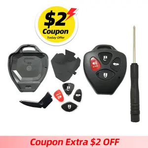 Replacement Key Fob Case Shell & Pad Fits Toyota Scion RAV4 2008-2013 Avalon / 2007-2011 Camry / 2008-2013 Corolla / 2009-2014 Venza Key Cover Housing