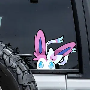 Sylveon Peeker Sticker | Vinyl waterproof sticker | Gift for Game lovers Sticker, Decal for Laptop, Water Bottle, Car, Gamer Gift