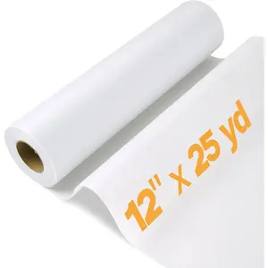 Fusible Interfacing 12" x 25yd, White Non-Woven Single-Sided Interfacing for Sewing, Crafting, Quilting, Supplies, Light Weight