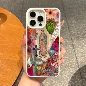 Premium Magnetic Smartphone Cellphone Case Cover, Aesthetic Mexican Motifs, MagSafe Ready, Anti-Fall, Ultra-Thin Design for iPhone 11/12/13/14/15/16 Pro Max, Essential Mobile Phone Accessories for Everyday Use