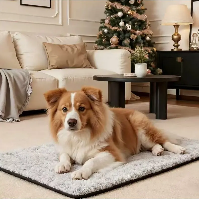 Self-heating Cat & Dog Mat Super Warm Pet Bed with Removable Cover Non-slip Bottom Washable Indoor & Outdoor Use Classic Design