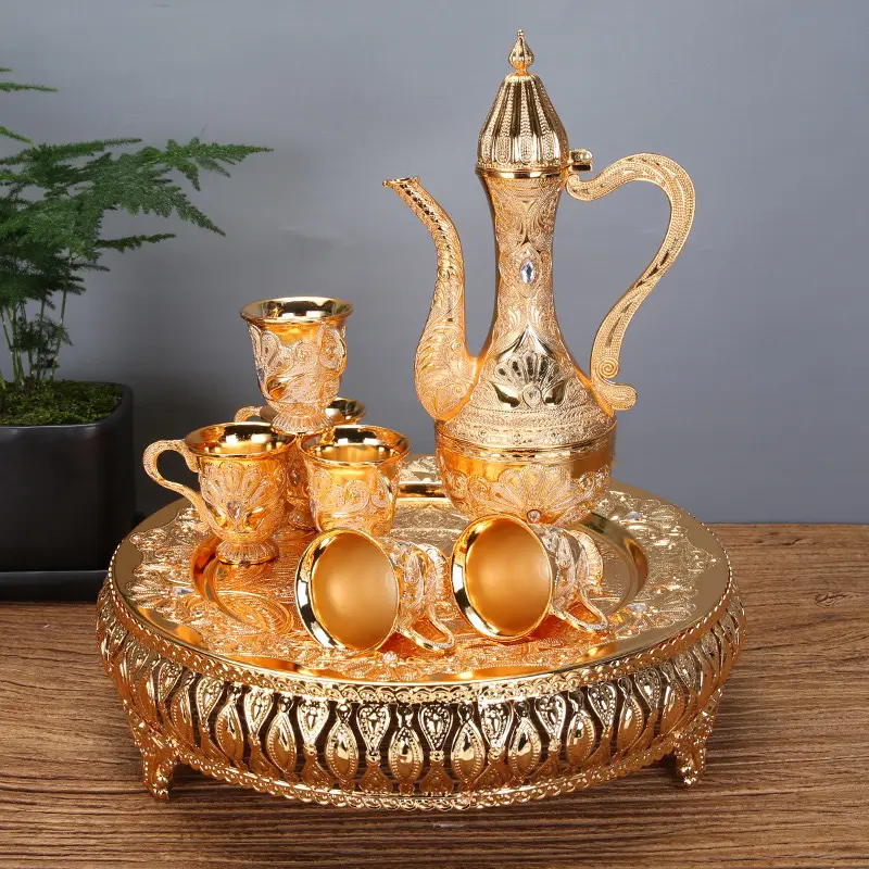 New Arrival 8-Piece Russian Wine Set, Home Decorative Wine Accessories & Utensils, Vintage European Style Wedding Gifts, Creative Wine Cups, Beverage Drinking Set