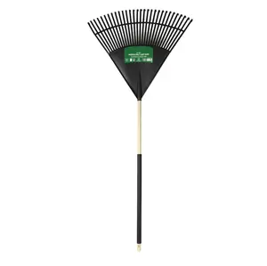Wood and Poly Leaf Rake 30-Inch - Versatile Tool for Landscaping and Gardening
