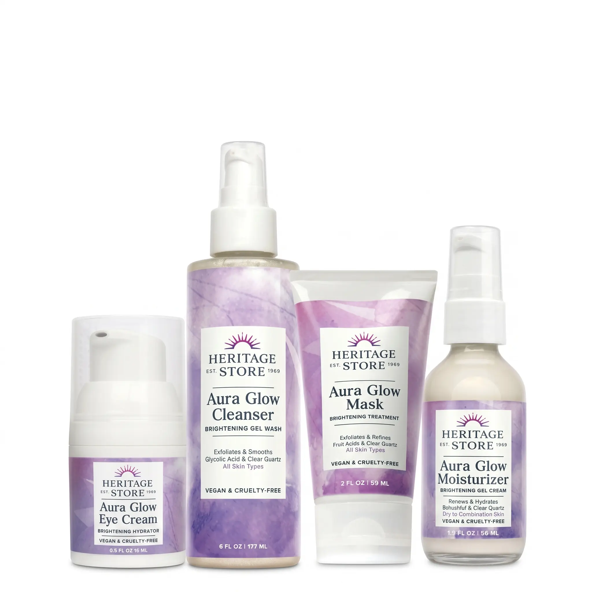 Aura Glow Treatment Collection Lightweight Face Mask, Glycolic Cleanser-Infused, Moisturizing, Smooth-Skin Skincare Product