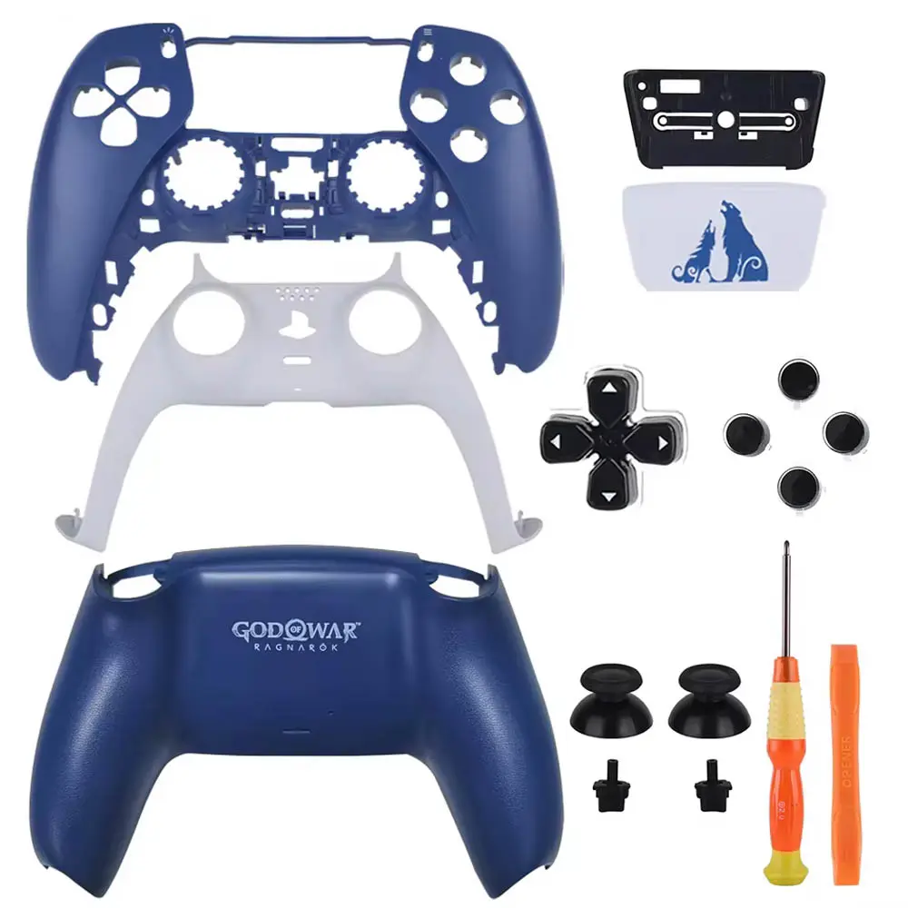 Replacement Housing Shell  for PS5 Controller,Faceplates Replacement Set for PS 5,Front Back Shell with Buttons Parts Repair Kit