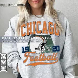 Vintage Style Chicago Crewneck Sweatshirt, Chicago Sweater, Chicago Football Sweatshirt, Sunday Football, Game Days, Football Fans Shirt