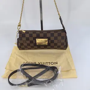 Pre-owned Louis Vuitton Canvas Clutches & Wristlets Damier Ebene Pochette Eva BF0081